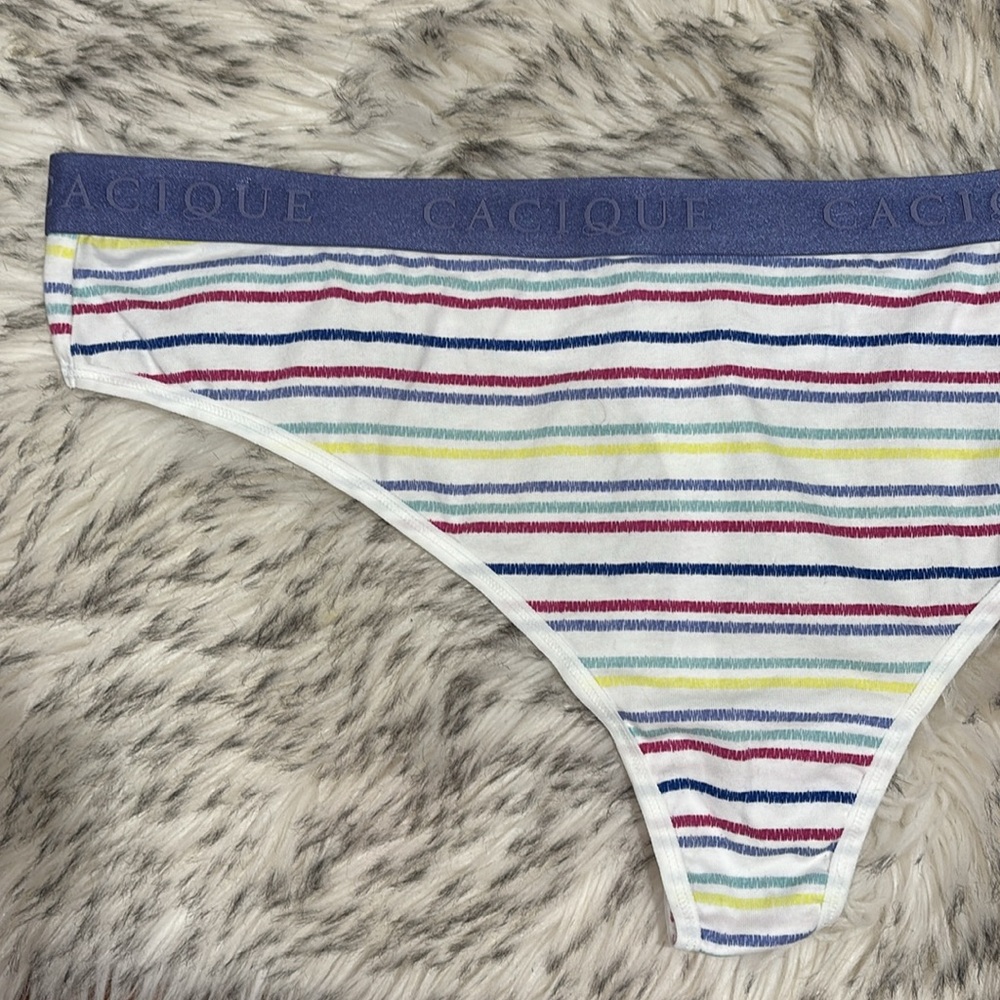 ✨3/$30✨ NWT CACIQUE Cotton Thong 26/28 - Picture 2 of 5